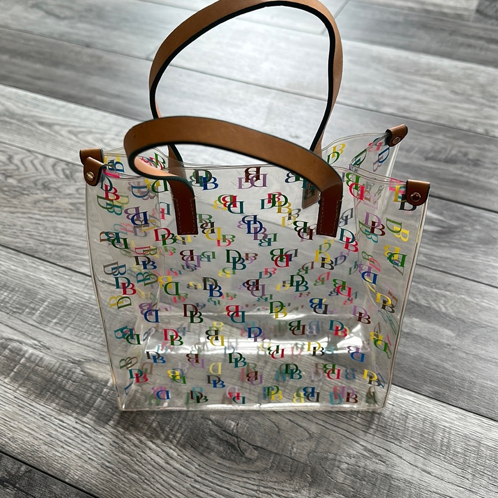 Clear Dooney and Bourke logo tote.